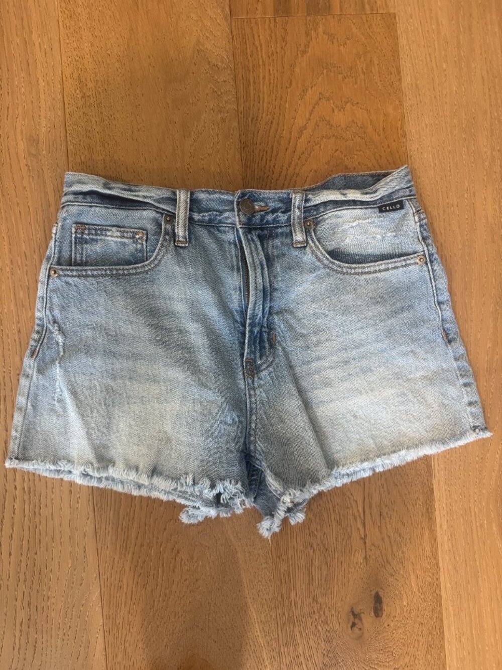 Cello High Waist Denim Shorts - Medium